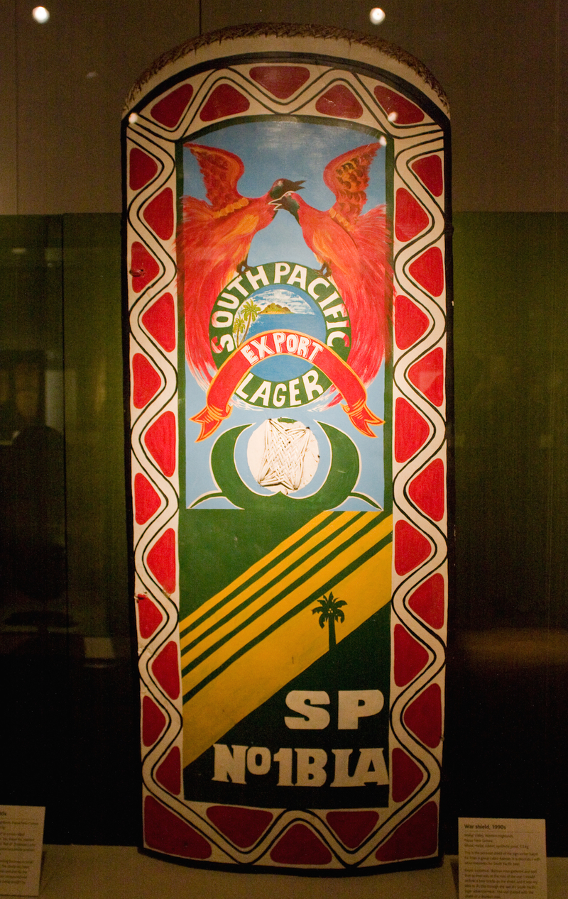 Illustration for article titled Why Does This Comic Book Hero Appear On So Many New Guinea War Shields?